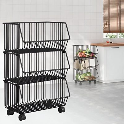 Raft mobil cu 3 coșuri | CARTSTACK