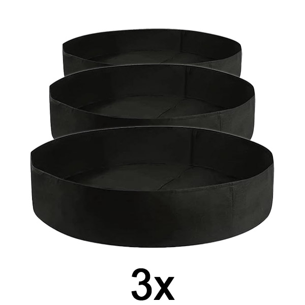 3x Strat înălțat din material textil – 90 x 30 cm, pâslă respirabilă | PLANTIE