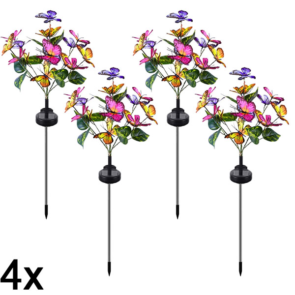 4x Lampă solară cu fluturi pentru exterior | FLUTIX