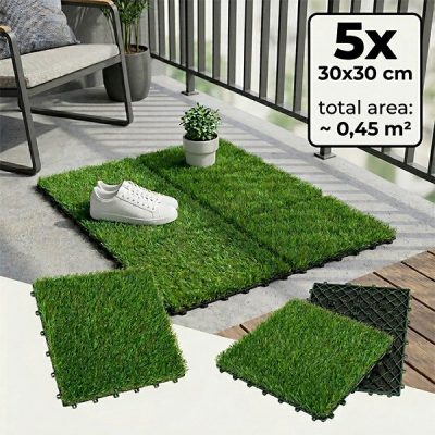 Plăci din iarbă artificială pentru decor (5 buc) | GRASSTILE